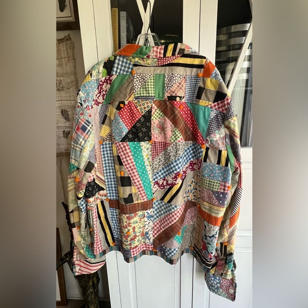 Patchwork Multicolor Women's Jacket - Picture 2 of 6